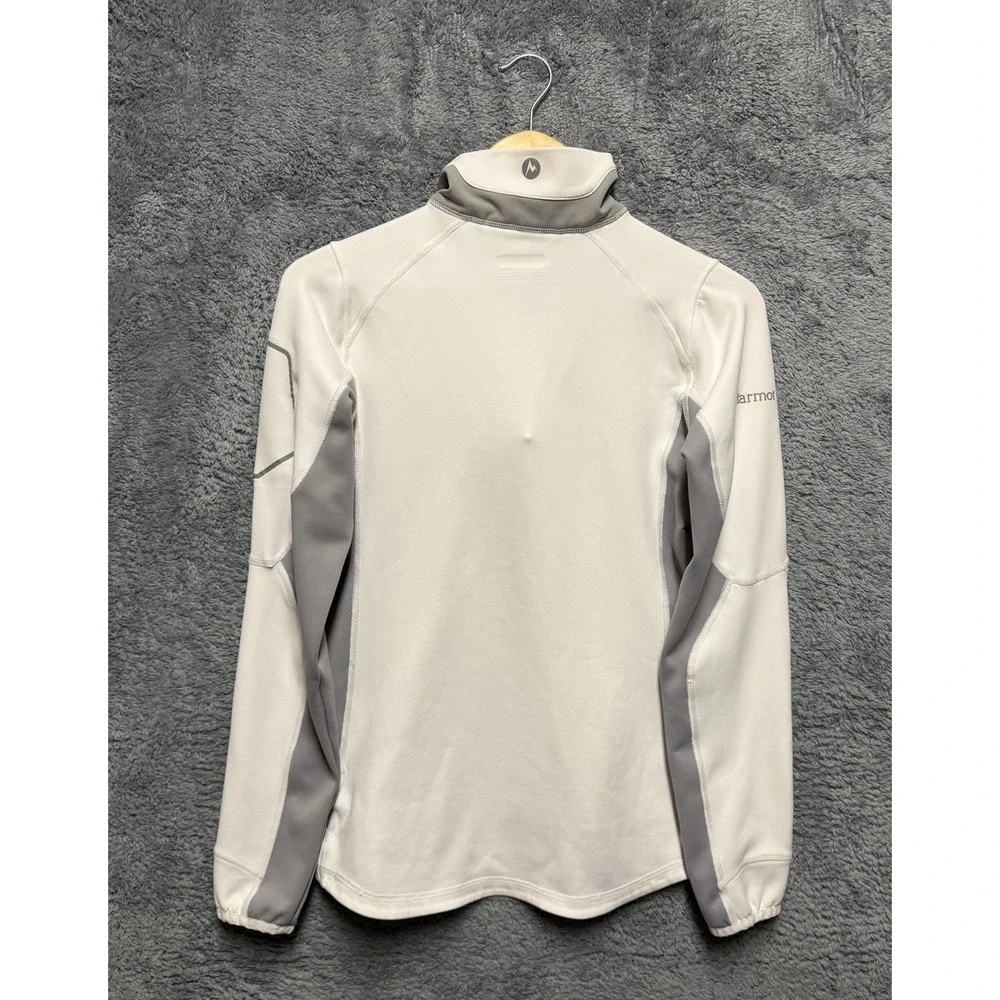 Marmot Elance Pullover Womens M White Gray 1/2 Zip Performance Stretch Outdoor‎